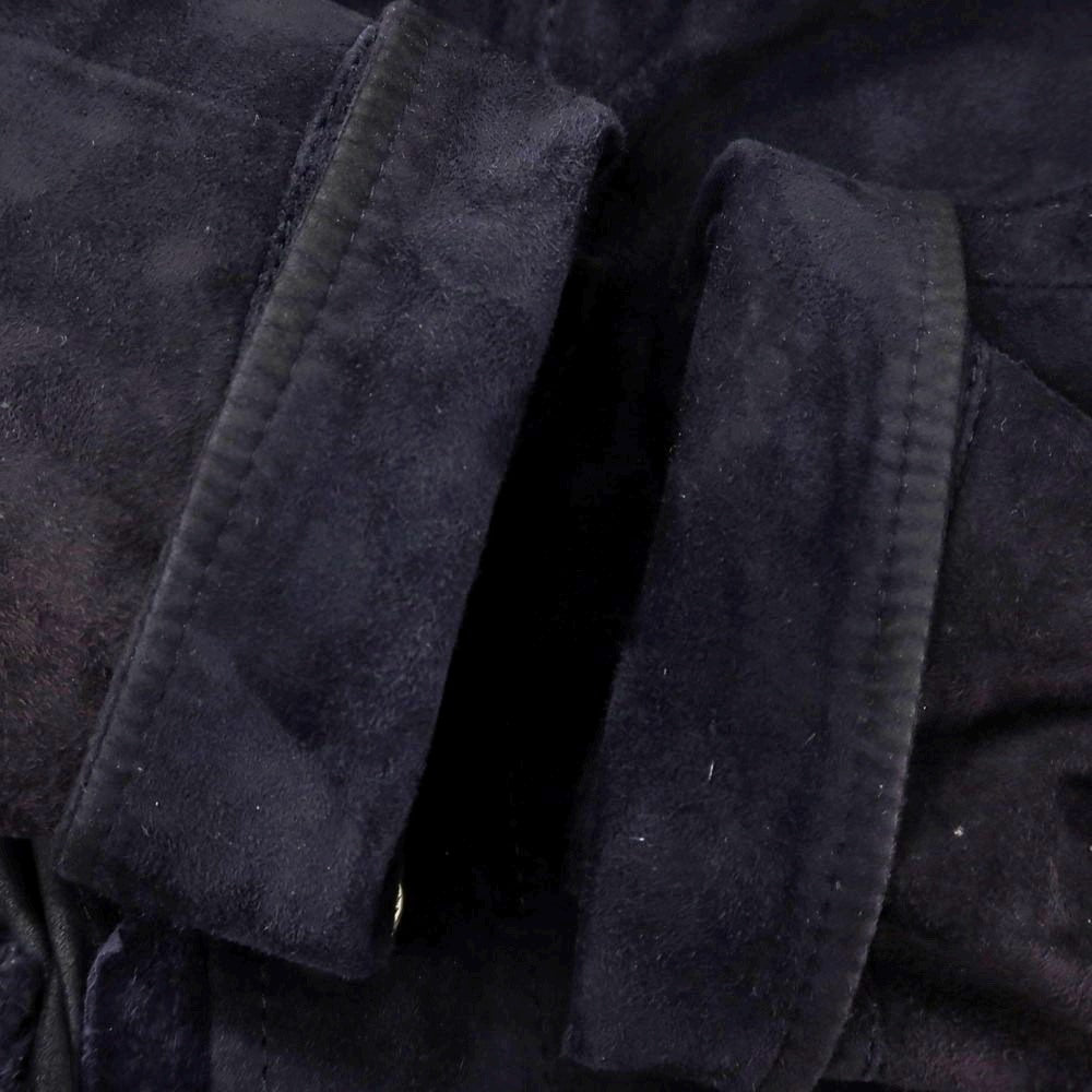 【中古】ブルネロクチネリ Brunello Cucinelli スエード レザーブルゾン ネイビー【 XS 】【 状態ランクD 】【 メンズ 】