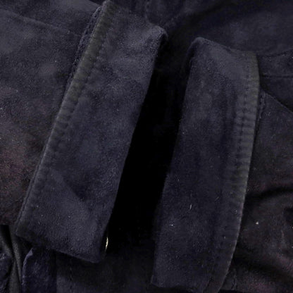 【中古】ブルネロクチネリ Brunello Cucinelli スエード レザーブルゾン ネイビー【 XS 】【 状態ランクD 】【 メンズ 】