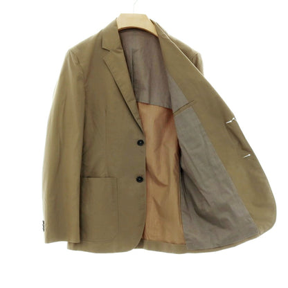 【中古】ジルサンダー JIL SANDER コットン 2つボタンスーツ セットアップ カーキ【サイズ46/46】【 状態ランクD 】【 メンズ 】