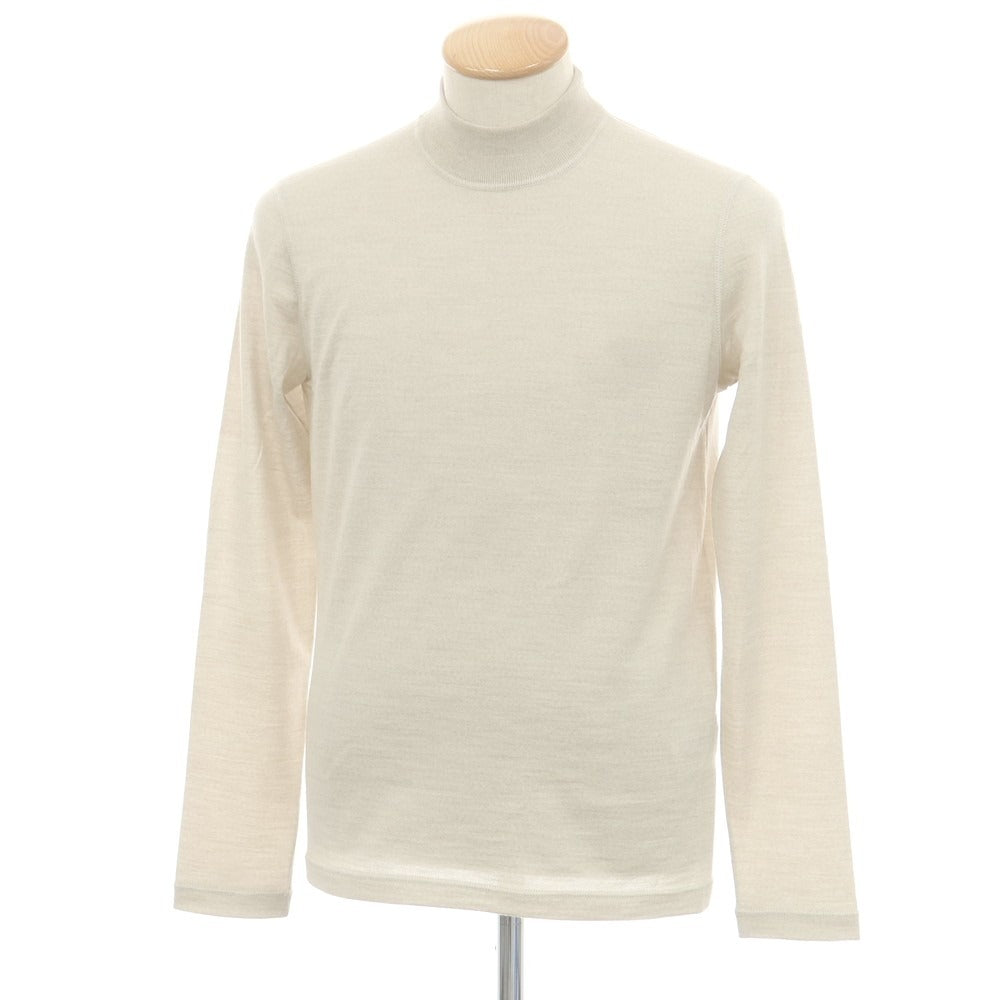 【中古】ジルサンダー JIL SANDER ハイゲージ ウール モックネック プルオーバーニット サンドベージュ【 46 】【 状態ランクB 】【 メンズ 】