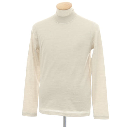 【中古】ジルサンダー JIL SANDER ハイゲージ ウール モックネック プルオーバーニット サンドベージュ【 46 】【 状態ランクB 】【 メンズ 】