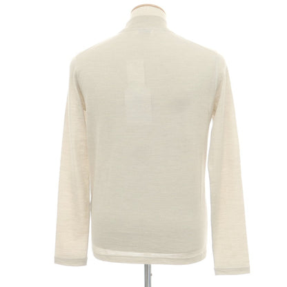 【中古】ジルサンダー JIL SANDER ハイゲージ ウール モックネック プルオーバーニット サンドベージュ【 46 】【 状態ランクB 】【 メンズ 】