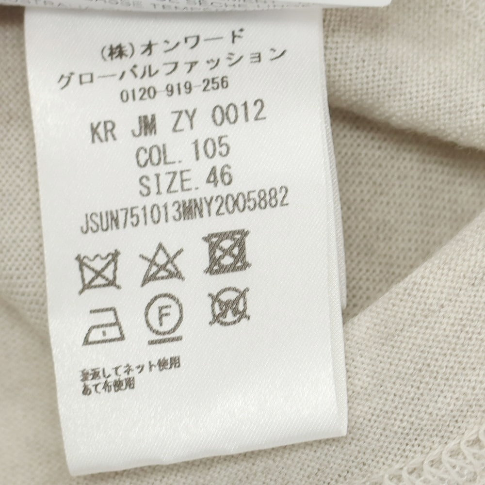 【中古】ジルサンダー JIL SANDER ハイゲージ ウール モックネック プルオーバーニット サンドベージュ【 46 】【 状態ランクB 】【 メンズ 】