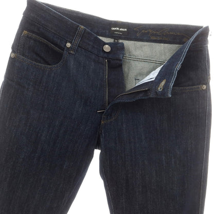 【中古】ジョルジオアルマーニ GIORGIO ARMANI コットン デニムパンツ ジーンズ ネイビー【 30 】【 状態ランクC 】【 メンズ 】