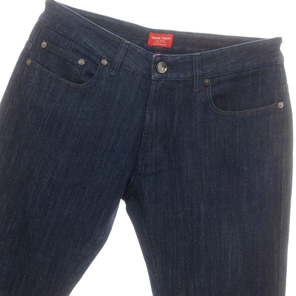 【中古】ジョルジオアルマーニ GIORGIO ARMANI LIMITED EDITION ストレッチ コットン デニムパンツ ジーンズ ネイビー【 31 】【 状態ランクB 】【 メンズ 】