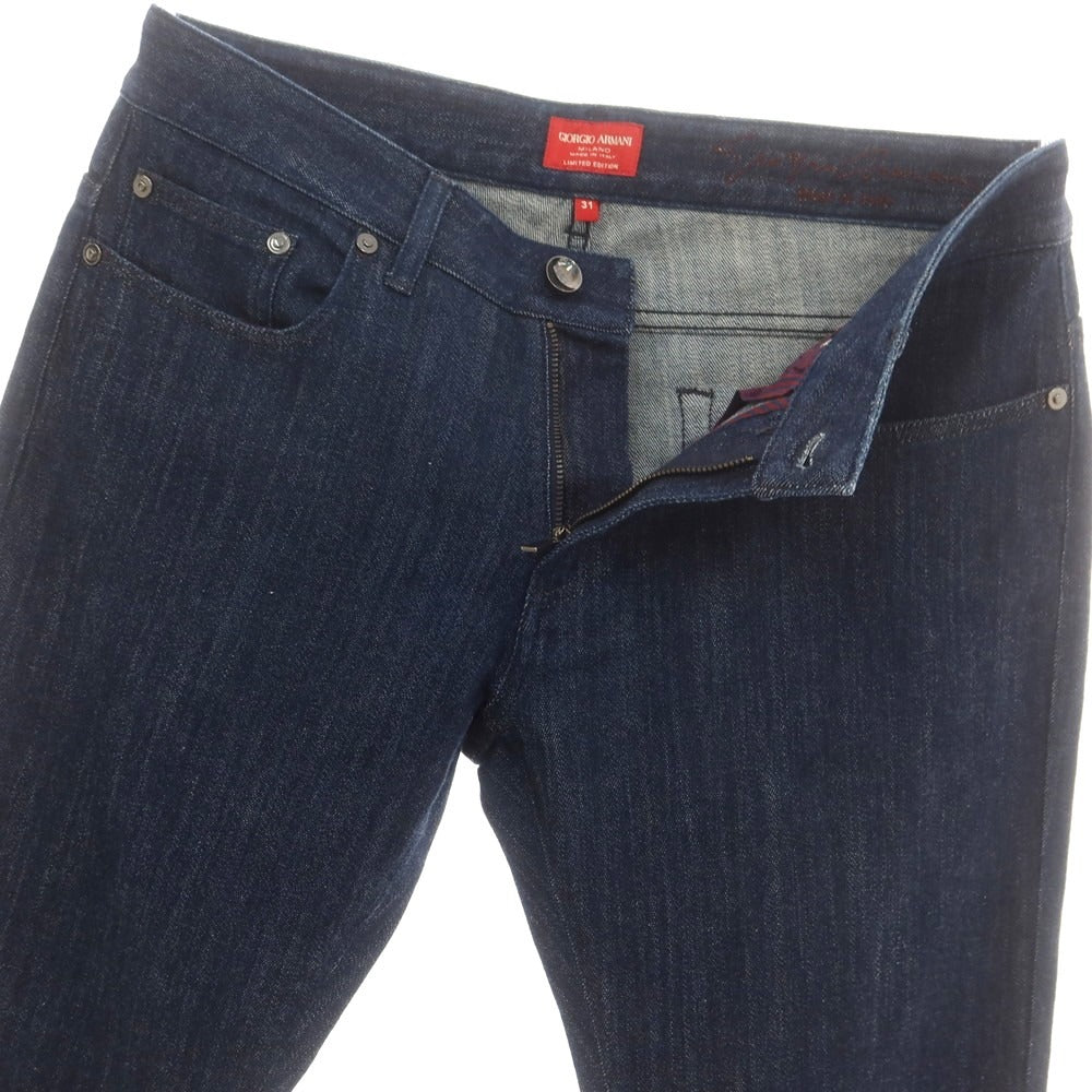 【中古】ジョルジオアルマーニ GIORGIO ARMANI LIMITED EDITION ストレッチ コットン デニムパンツ ジーンズ ネイビー【 31 】【 状態ランクB 】【 メンズ 】