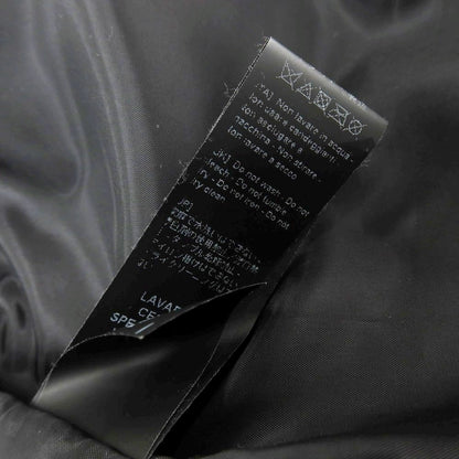 【中古】ジョルジオブラット GIORGIO BRATO ユーズド加工 中綿入り スタンドカラー ダブルジップ レザーブルゾン ブラックグリーン【 48 】【 状態ランクC 】【 メンズ 】