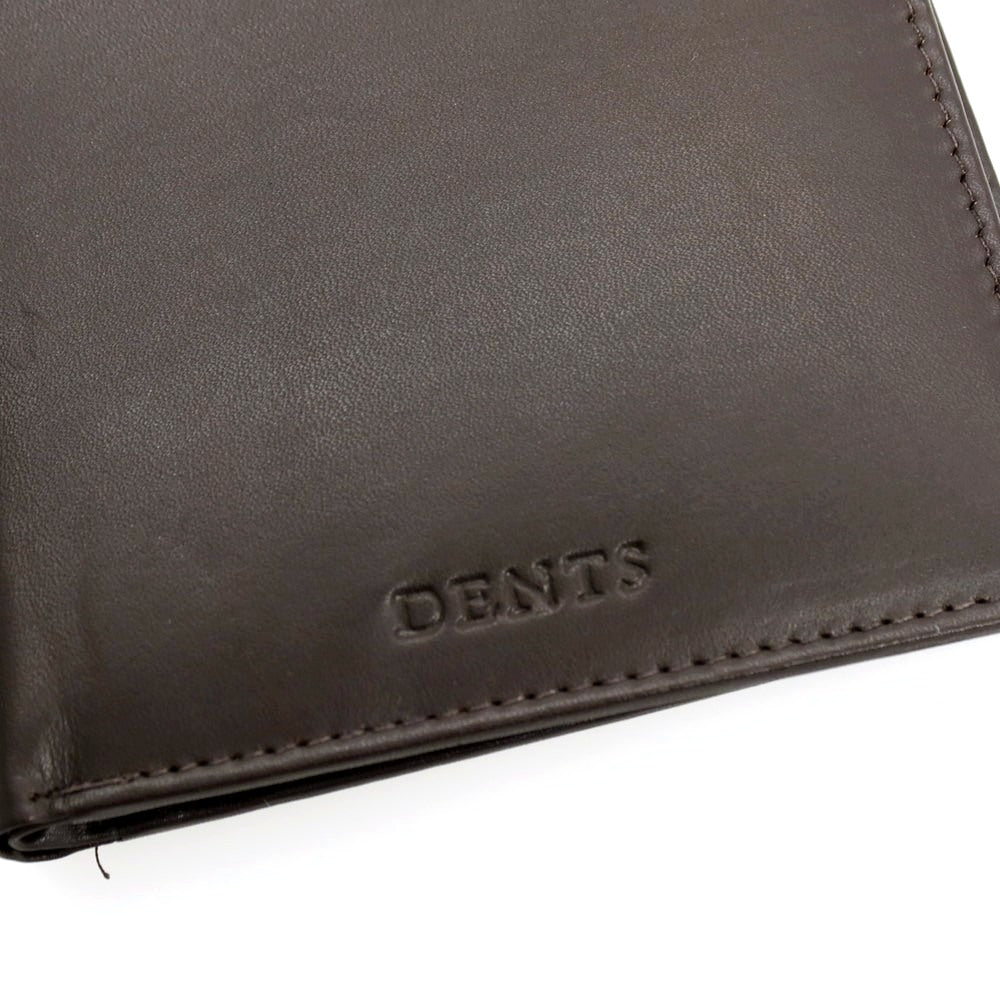 【中古】デンツ DENTS レザー 二つ折り財布 ブラウン【 状態ランクA 】【 メンズ 】