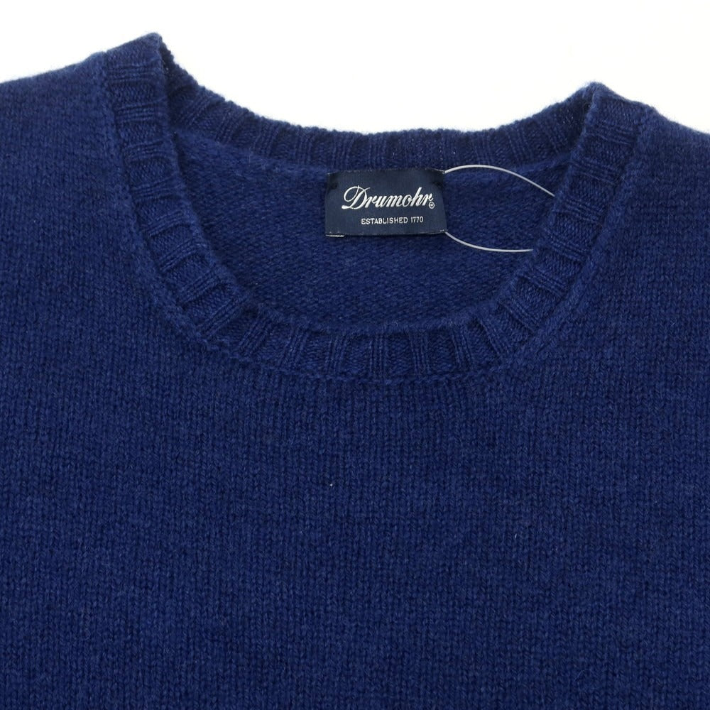 【中古】ドルモア DRUMOHR ウール クルーネック プルオーバーニット ネイビーxブルー【サイズ48】【 状態ランクB 】【 メンズ 】[BPD]