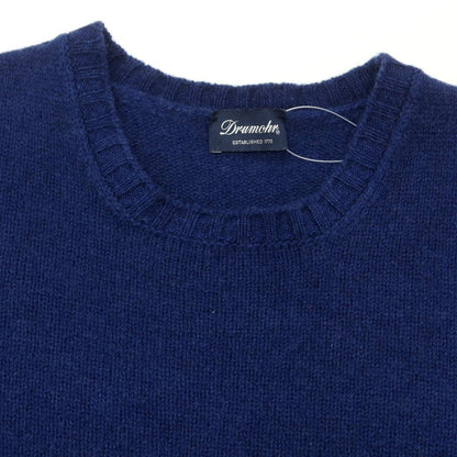 【中古】ドルモア DRUMOHR ウール クルーネック プルオーバーニット ネイビーxブルー【 48 】【 状態ランクB 】【 メンズ 】