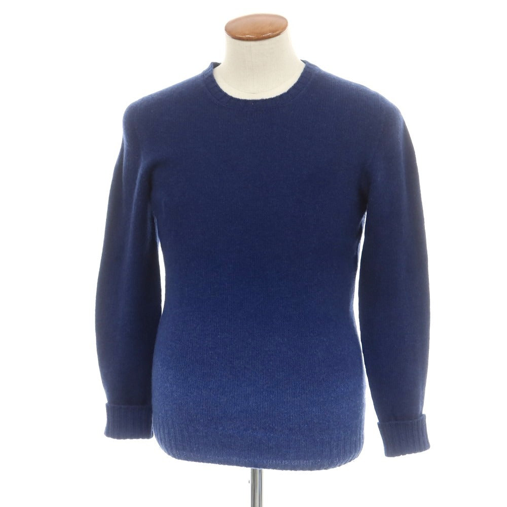 【中古】ドルモア DRUMOHR ウール クルーネック プルオーバーニット ネイビーxブルー【 48 】【 状態ランクB 】【 メンズ 】