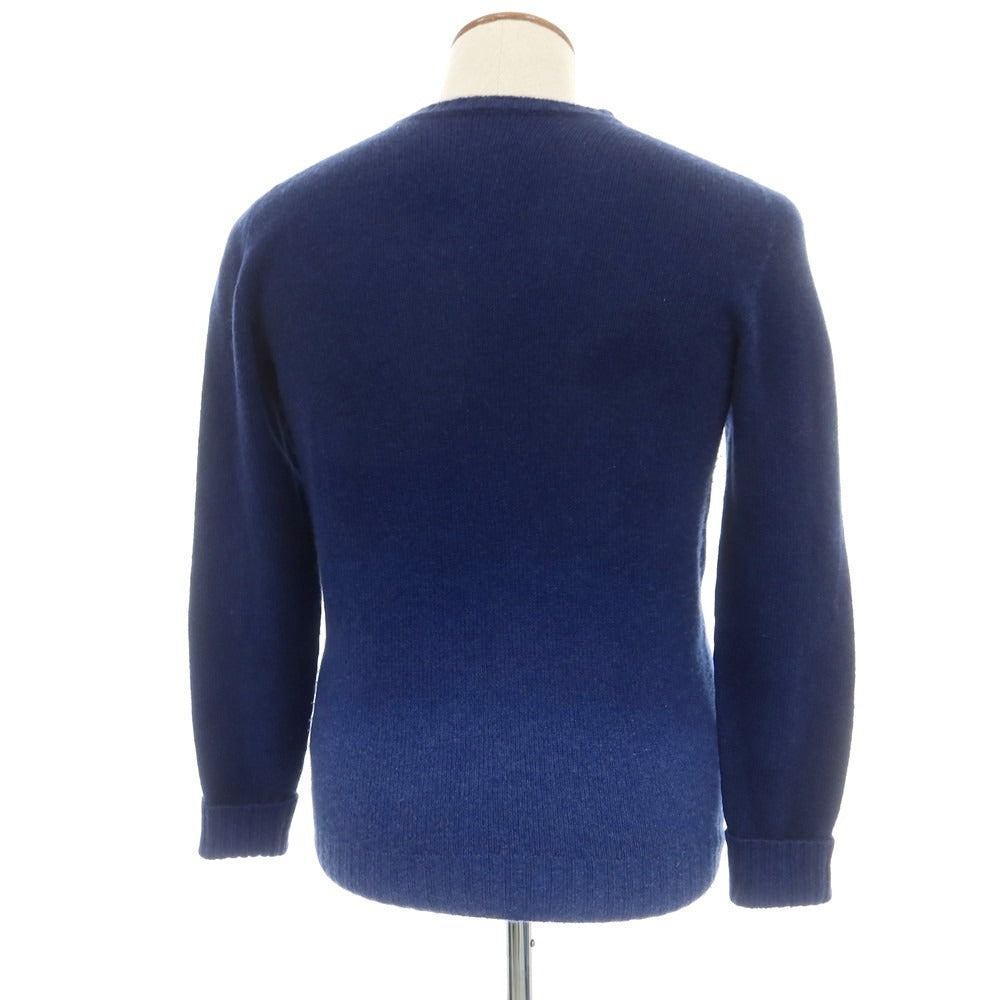 【中古】ドルモア DRUMOHR ウール クルーネック プルオーバーニット ネイビーxブルー【 48 】【 状態ランクB 】【 メンズ 】