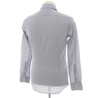 【中古】オリアン ORIAN コットン ホリゾンタルカラー カジュアルシャツ ネイビーxホワイト【 37 】【 状態ランクA 】【 メンズ 】