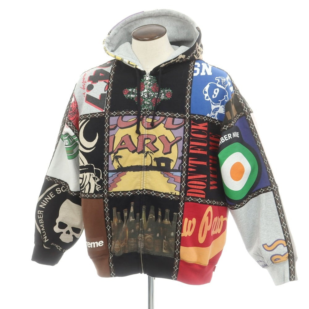 【中古】シュプリーム Supreme × Number (N)ine 2025年秋冬 Patchwork Zip Up Hooded Sweatshirt パーカー マルチカラー【 L 】【 状態ランクB 】【 メンズ 】