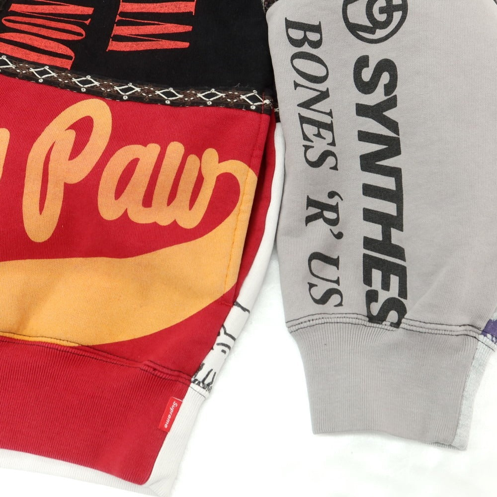 【中古】シュプリーム Supreme × Number (N)ine 2025年秋冬 Patchwork Zip Up Hooded Sweatshirt パーカー マルチカラー【 L 】【 状態ランクB 】【 メンズ 】