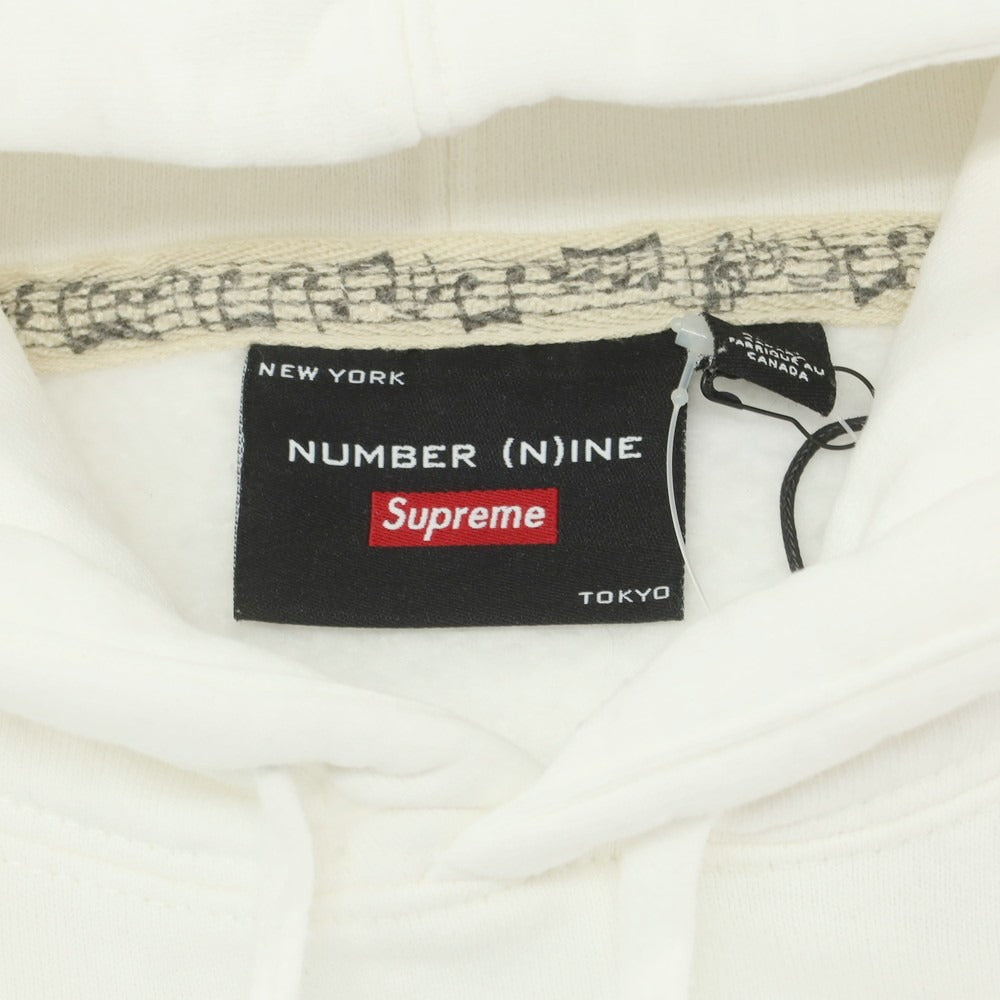 【中古】シュプリーム Supreme × Number (N)ine 2025年秋冬 Hooded Sweatshirt パーカー ホワイト【 L 】【 状態ランクA 】【 メンズ 】