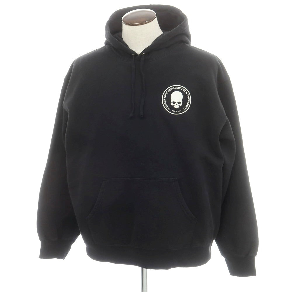 【中古】シュプリーム Supreme × Number (N)ine 2025年秋冬 Hooded Sweatshirt パーカー ブラック【 XL 】【 状態ランクA 】【 メンズ 】