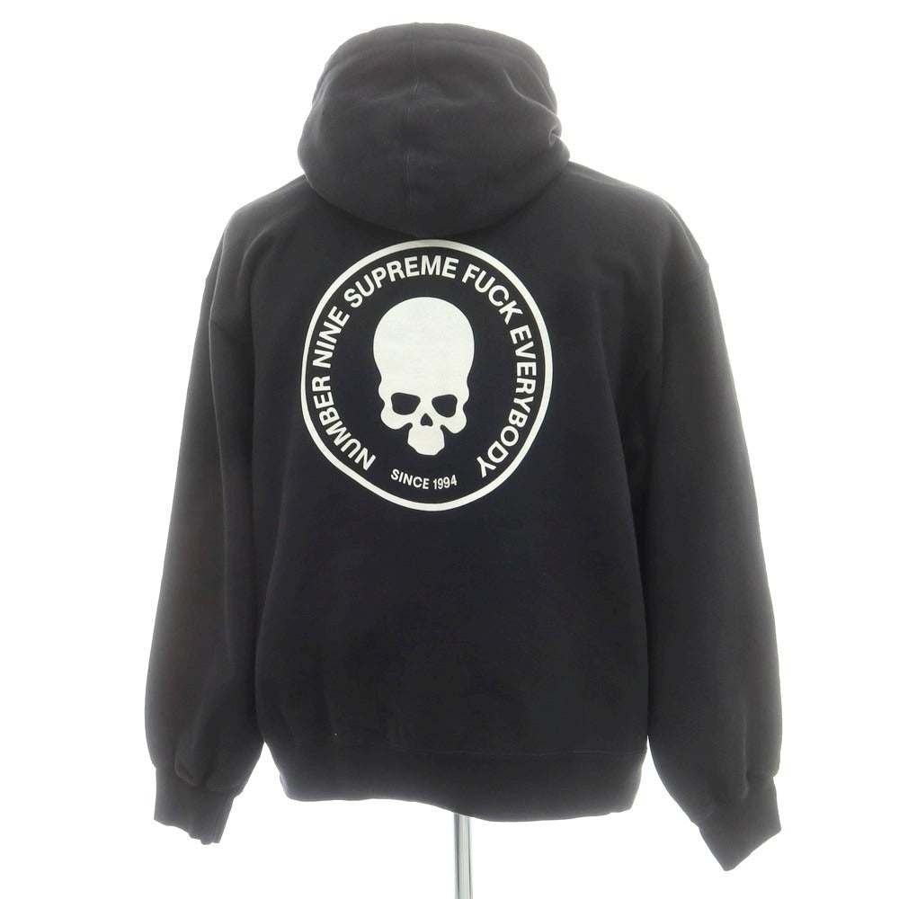 【中古】シュプリーム Supreme × Number (N)ine 2025年秋冬 Hooded Sweatshirt パーカー ブラック【 XL 】【 状態ランクA 】【 メンズ 】