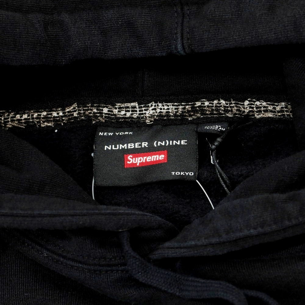 【中古】シュプリーム Supreme × Number (N)ine 2025年秋冬 Hooded Sweatshirt パーカー ブラック【サイズXL】【 状態ランクA 】【 メンズ 】[BPD]