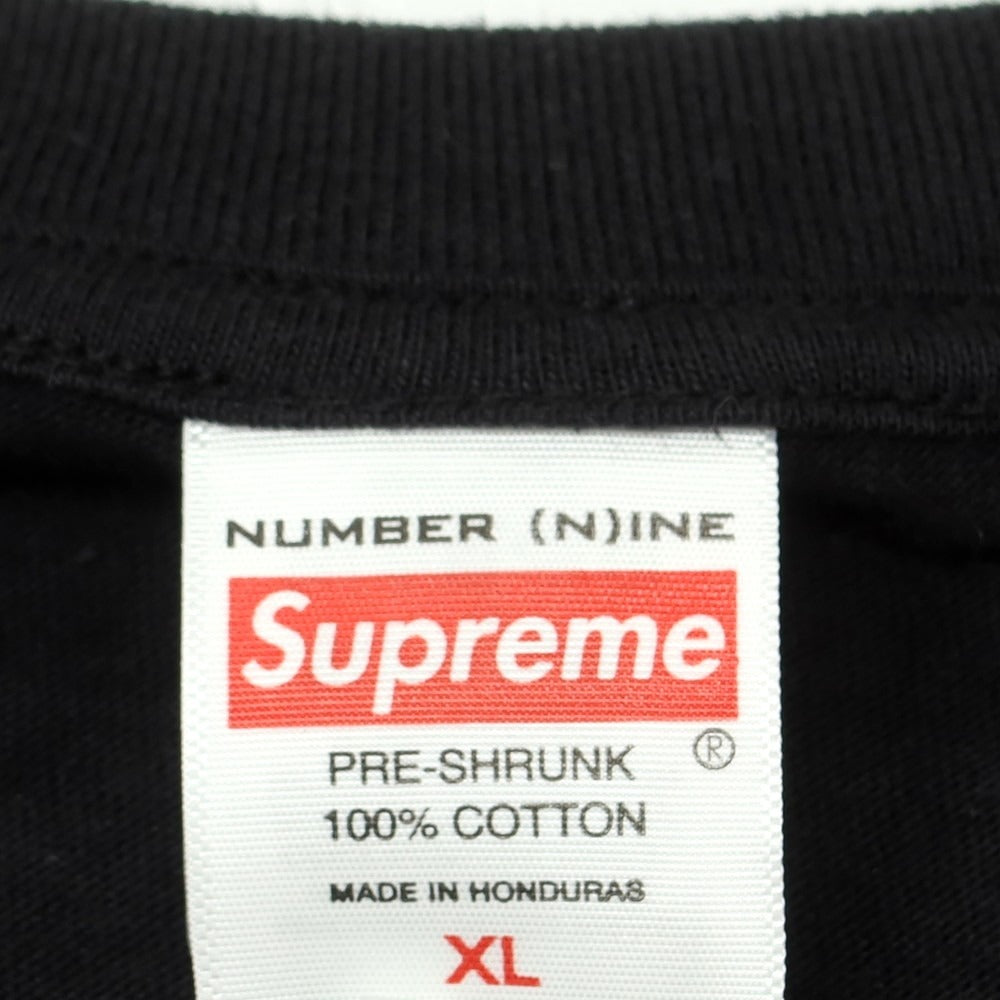 【中古】シュプリーム Supreme × Number (N)ine 2025年秋冬 Manson Tee コットン 半袖Ｔシャツ ブラック【 L 】【 状態ランクA 】【 メンズ 】