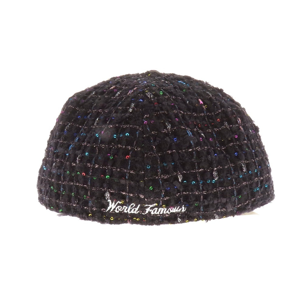 【中古】シュプリーム Supreme 2025年秋冬 Boucle Box Logo New Era スパンコール キャップ ブラック【 サイズ7 1/4 】【 状態ランクA 】【 メンズ 】 [BPD]
