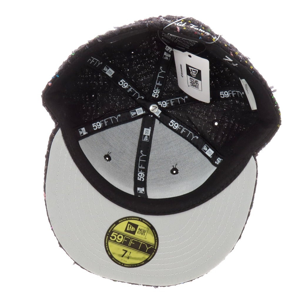 【中古】シュプリーム Supreme 2025年秋冬 Boucle Box Logo New Era スパンコール キャップ ブラック【 サイズ7 1/4 】【 状態ランクA 】【 メンズ 】 [BPD]
