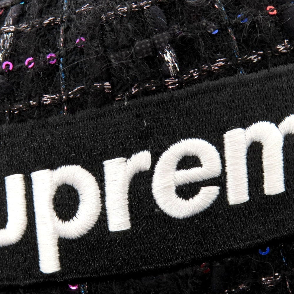 【中古】シュプリーム Supreme 2025年秋冬 Boucle Box Logo New Era スパンコール キャップ ブラック【 サイズ7 1/4 】【 状態ランクA 】【 メンズ 】 [BPD]