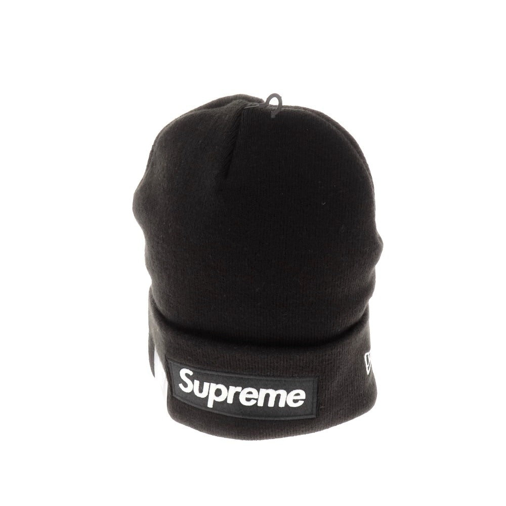 【中古】【未使用】シュプリーム Supreme 2025年秋冬 New Era Box Logo Beanie アクリル ニットキャップ ブラック【 状態ランクS 】【 メンズ 】 [BPD]