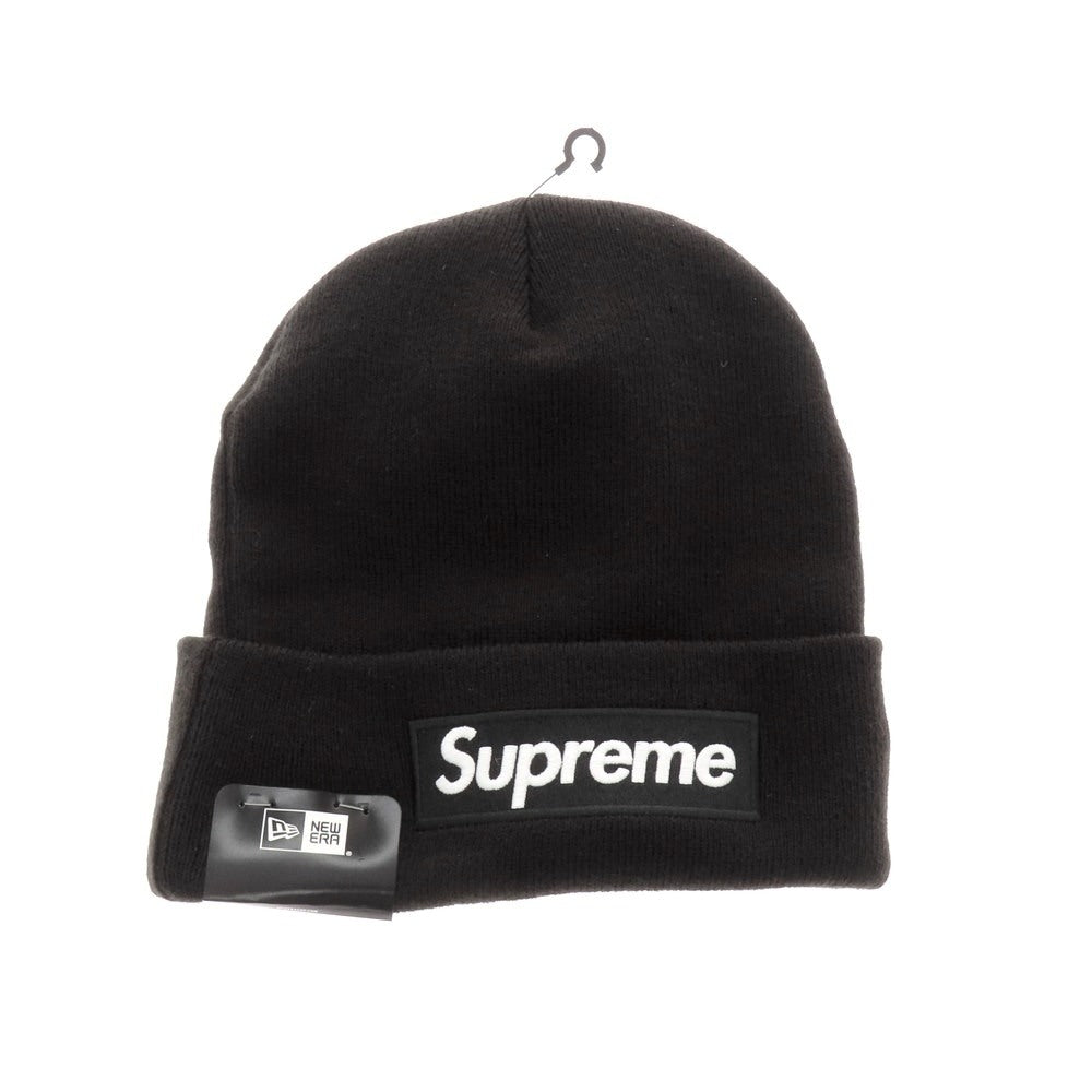 【中古】【未使用】シュプリーム Supreme 2025年秋冬 New Era Box Logo Beanie アクリル ニットキャップ ブラック【 状態ランクS 】【 メンズ 】 [BPD]