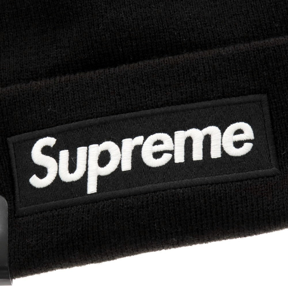 【中古】【未使用】シュプリーム Supreme 2025年秋冬 New Era Box Logo Beanie アクリル ニットキャップ ブラック【 状態ランクS 】【 メンズ 】 [BPD]