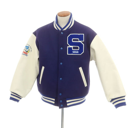 【中古】セント マイケル SAINT Mxxxxxx × SEGA 2025年秋冬 中綿入り スタジャン ネイビーxホワイト【 Ｍ 】【 状態ランクA 】【 メンズ 】