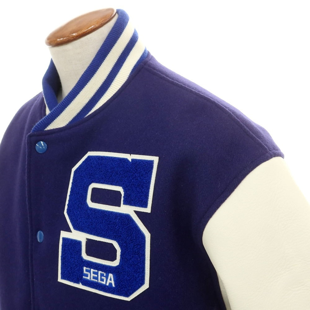 【中古】セント マイケル SAINT Mxxxxxx × SEGA 2025年秋冬 中綿入り スタジャン ネイビーxホワイト【 Ｍ 】【 状態ランクA 】【 メンズ 】