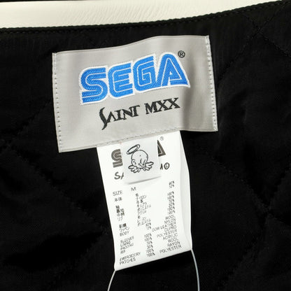 【中古】セント マイケル SAINT Mxxxxxx × SEGA 2025年秋冬 中綿入り スタジャン ネイビーxホワイト【 Ｍ 】【 状態ランクA 】【 メンズ 】