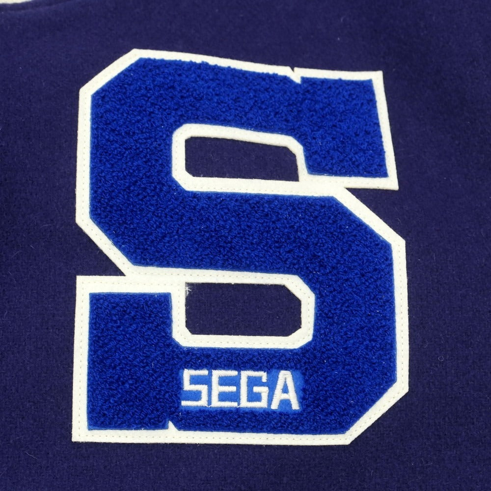 【中古】セント マイケル SAINT Mxxxxxx × SEGA 2025年秋冬 中綿入り スタジャン ネイビーxホワイト【 Ｍ 】【 状態ランクA 】【 メンズ 】