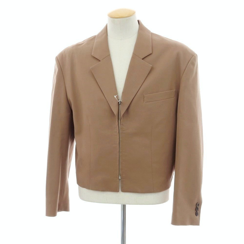 【中古】アンブッシュ AMBUSH ウール ジップアップ カジュアルジャケット ブラウンベージュ系【サイズ1】【 状態ランクB 】【 メンズ 】[CPD]
