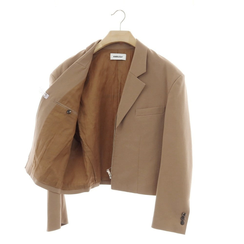 【中古】アンブッシュ AMBUSH ウール ジップアップ カジュアルジャケット ブラウンベージュ系【サイズ1】【 状態ランクB 】【 メンズ 】[CPD]