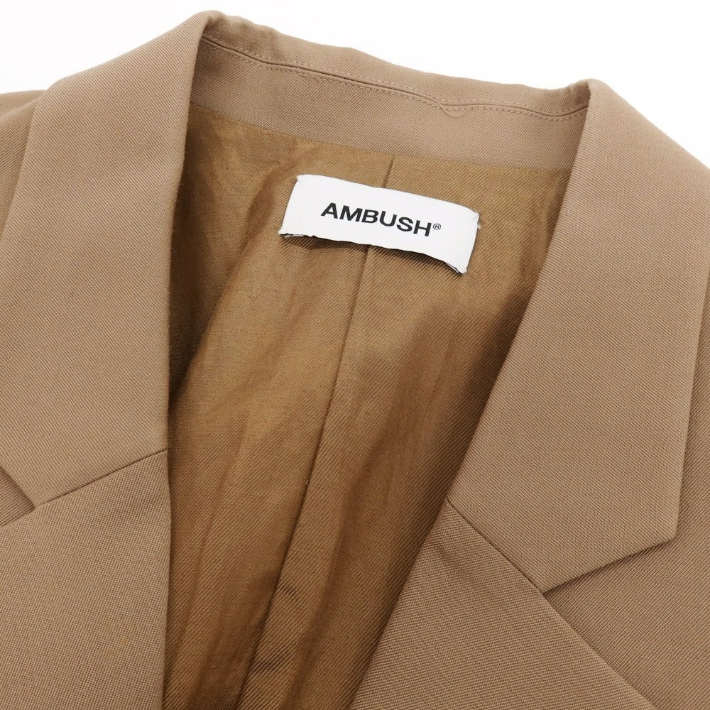 【中古】アンブッシュ AMBUSH ウール ジップアップ カジュアルジャケット ブラウンベージュ系【サイズ1】【 状態ランクB 】【 メンズ 】[CPD]