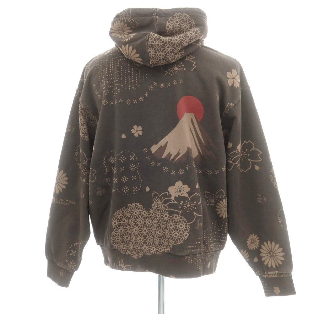 中古】キス KITH × Columbia プルオーバー パーカー ブラウン【サイズM