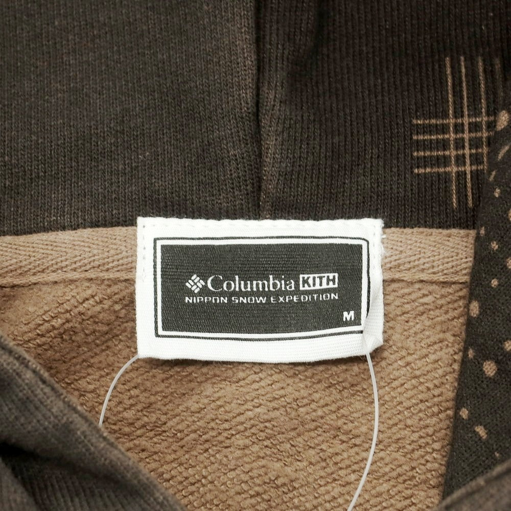 【中古】キス KITH × Columbia プルオーバー パーカー ブラウン【サイズM】【 状態ランクA 】【 メンズ 】[CPD]