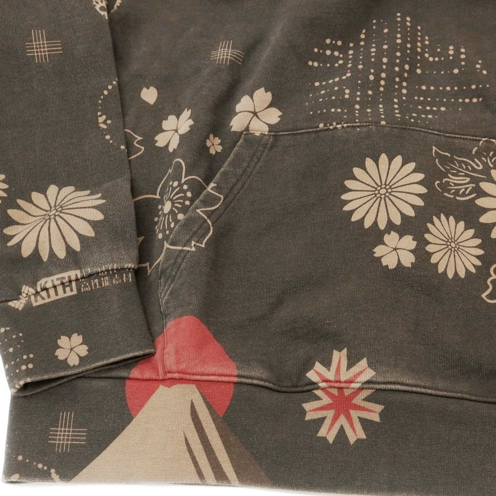 中古】キス KITH × Columbia プルオーバー パーカー ブラウン【サイズM