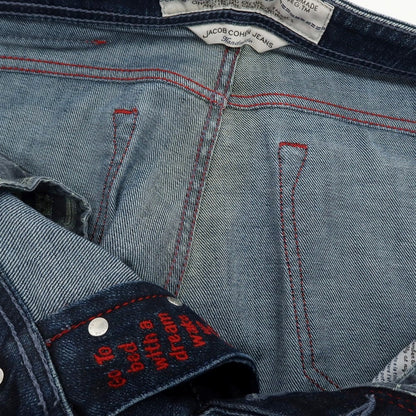 【中古】ヤコブコーエン JACOB COHEN PW688 ストレッチ コットンポリエステル デニムパンツ ジーンズ ネイビー【 33 】【 状態ランクC 】【 メンズ 】