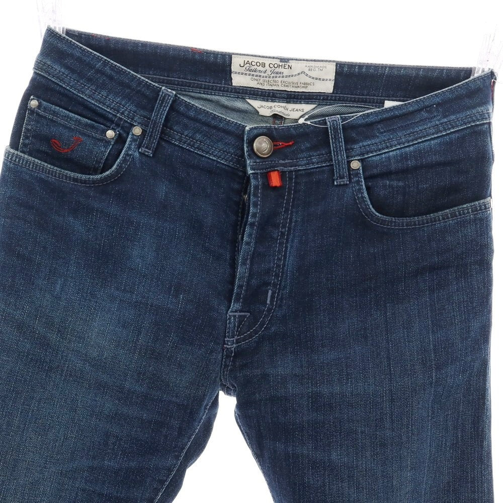 【中古】ヤコブコーエン JACOB COHEN PW688 ストレッチ コットンポリエステル デニムパンツ ジーンズ ネイビー【 33 】【 状態ランクC 】【 メンズ 】