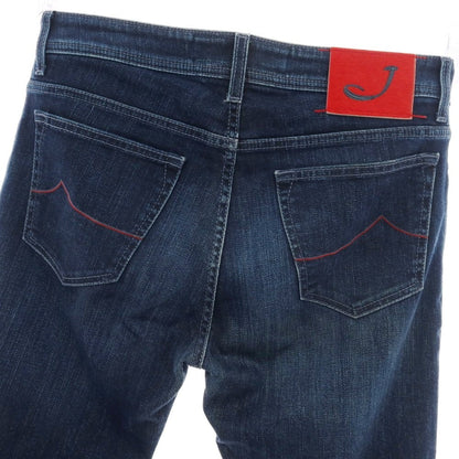 【中古】ヤコブコーエン JACOB COHEN PW688 ストレッチ コットンポリエステル デニムパンツ ジーンズ ネイビー【 33 】【 状態ランクC 】【 メンズ 】