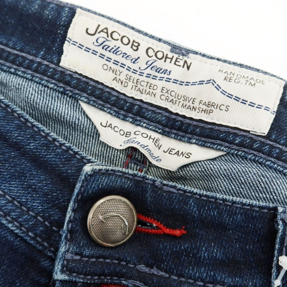 【中古】ヤコブコーエン JACOB COHEN PW688 ストレッチ コットンポリエステル デニムパンツ ジーンズ ネイビー【 33 】【 状態ランクC 】【 メンズ 】