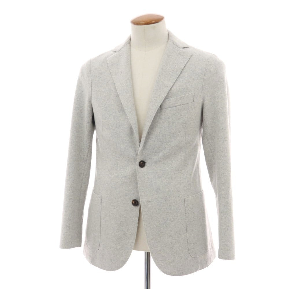 【中古】イレブンティ eleventy ウールナイロン 2B テーラードジャケット ライトグレー【 46 】【 状態ランクB 】【 メンズ 】