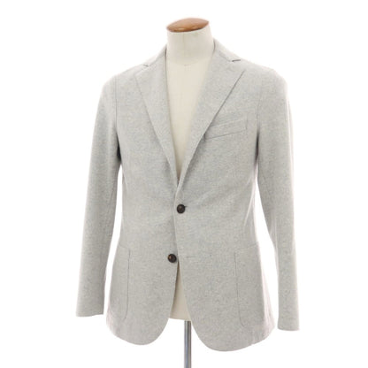 【中古】イレブンティ eleventy ウールナイロン 2B テーラードジャケット ライトグレー【 46 】【 状態ランクB 】【 メンズ 】