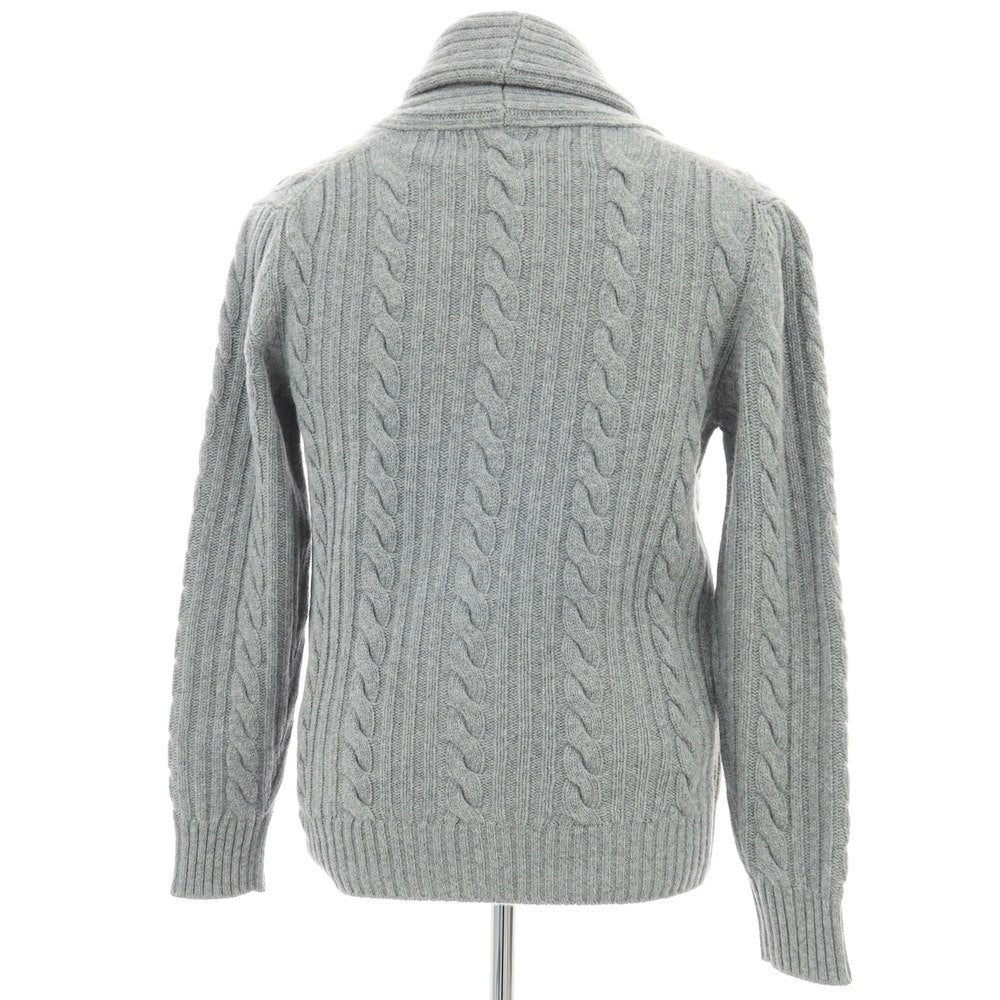 【中古】バフィー BAFY ケーブル編み ウール ショールカラー カーディガン ライトグレー【 46 】【 状態ランクB 】【 メンズ 】