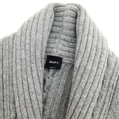 【中古】バフィー BAFY ケーブル編み ウール ショールカラー カーディガン ライトグレー【 46 】【 状態ランクB 】【 メンズ 】