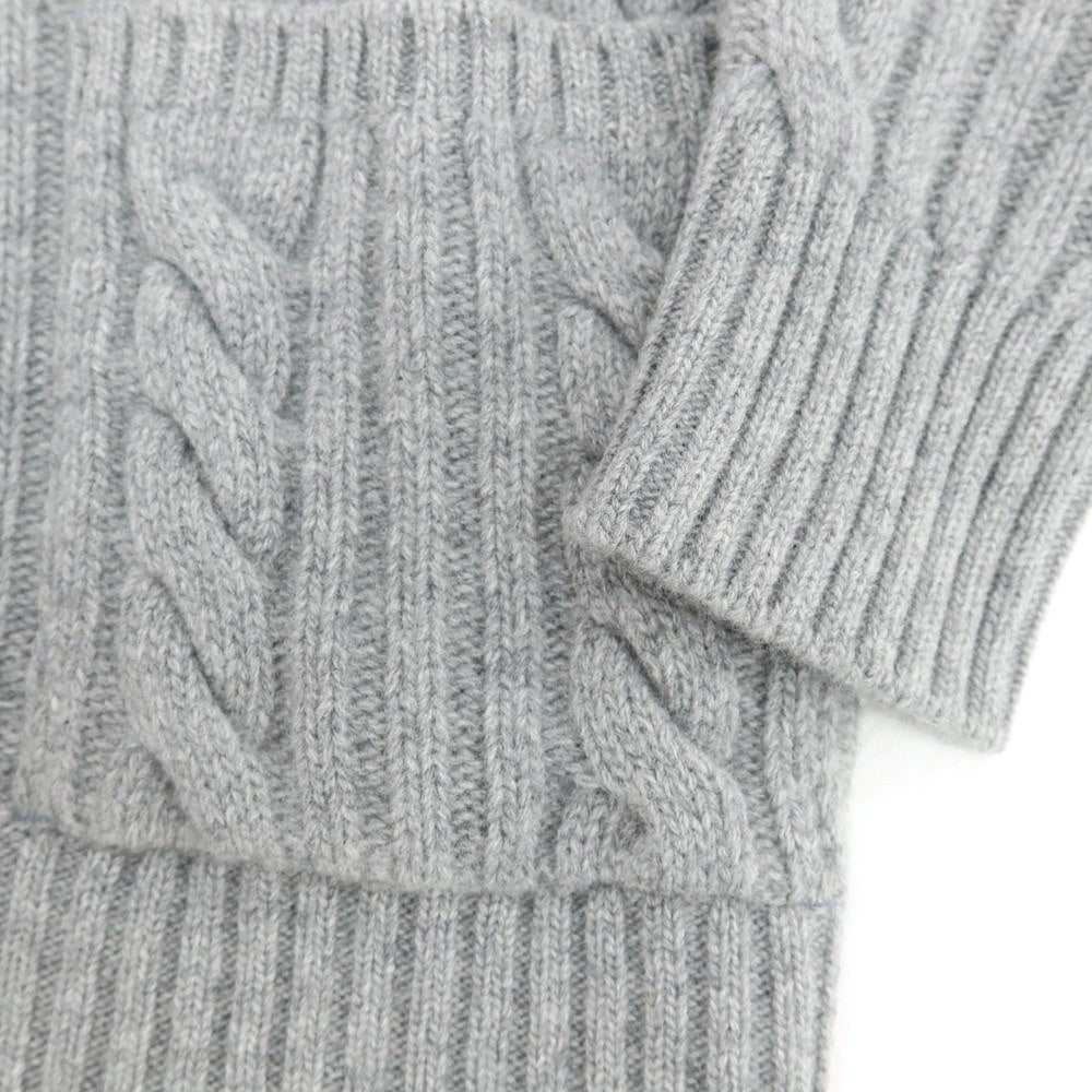 【中古】バフィー BAFY ケーブル編み ウール ショールカラー カーディガン ライトグレー【 46 】【 状態ランクB 】【 メンズ 】