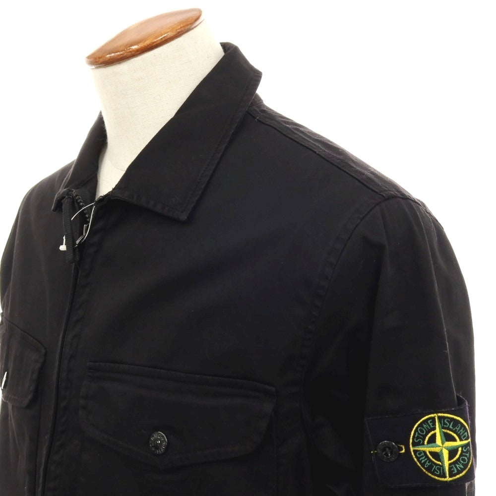 【中古】ストーンアイランド STONE ISLAND ストレッチ コットン ダブルジップ ブルゾン ブラック【 M 】【 状態ランクB 】【 メンズ 】 []